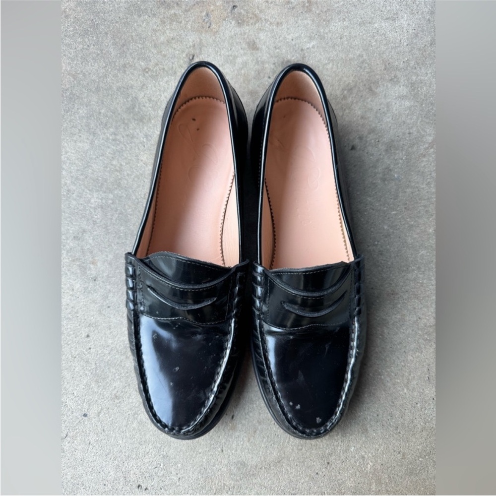 J Crew Black Loafers for Women 8.5
